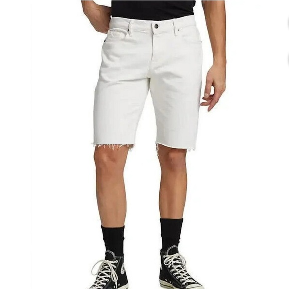 FRAME L'Homme Men's Cutoff Denim Shorts in Off White-Size 36 - Picture 1 of 4
